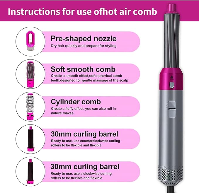 ʙᴜʏᴢᴇɴ™ Hot Hair Brush 5 in 1 – فرشاة الشعر الساخنة 5 في 1